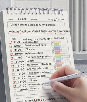 A5 Spiral Agenda & Planner - 160 Pagina's Dagelijkse Planning & To-Do Lijst