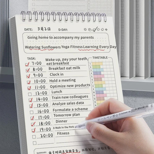 A5 Spiral Agenda & Planner - 160 Pagina's Dagelijkse Planning & To-Do Lijst