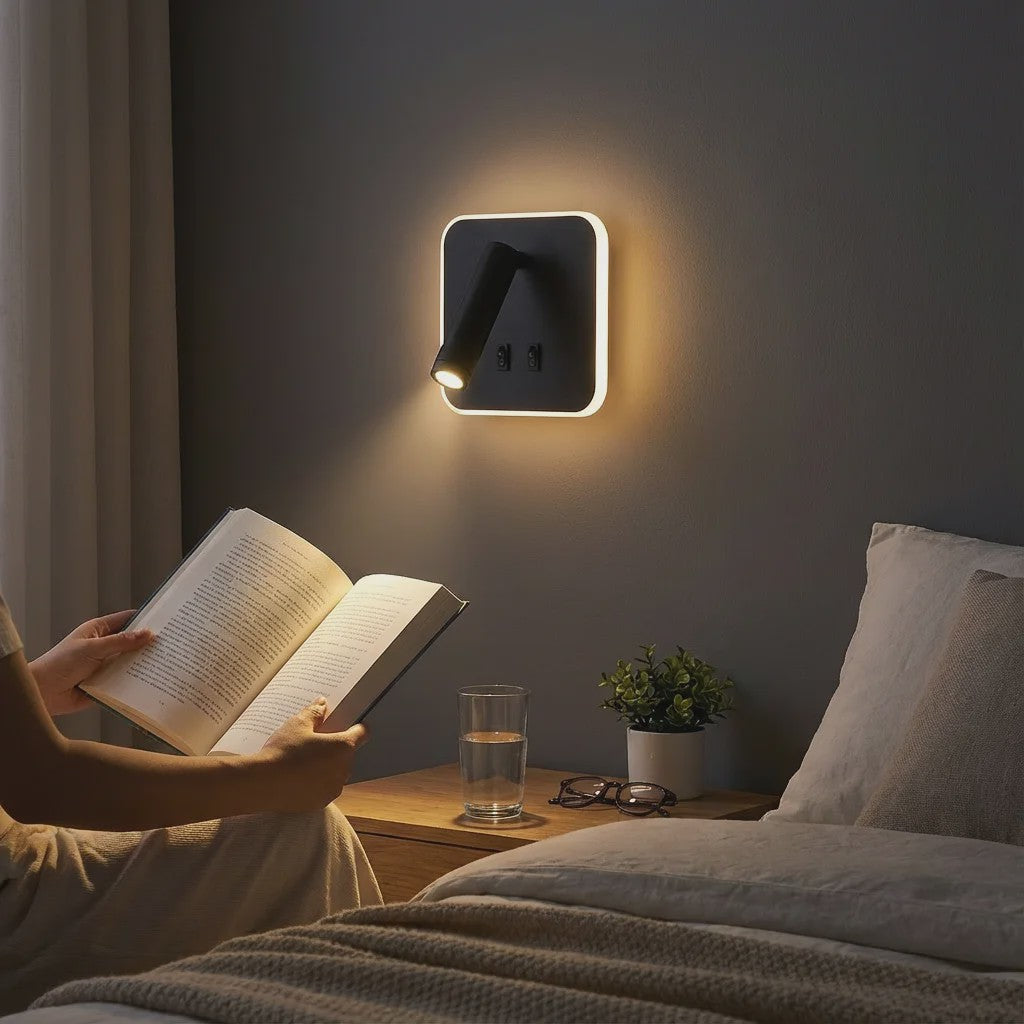 Draaibare LED Wandlamp Aluminium - 350° Rotatie, Dubbele CCT (3000K/6500K)