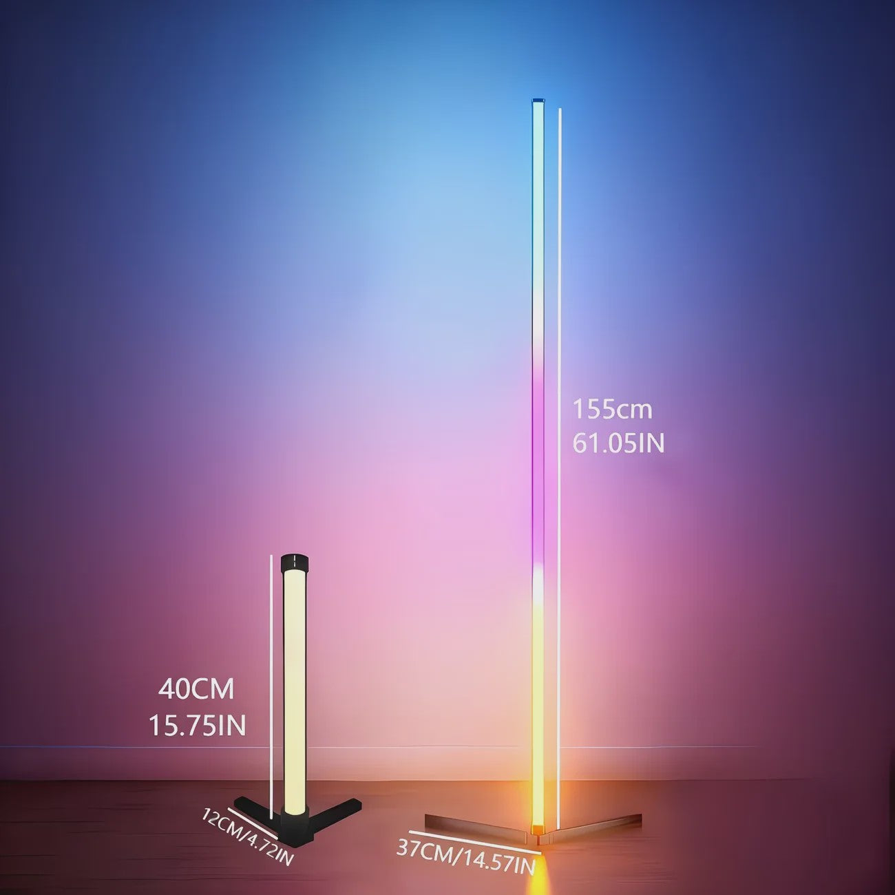 Moderne RGB Vloerlamp met Muziek Sync & 16 Miljoen Kleuren - Sfeerverlichting