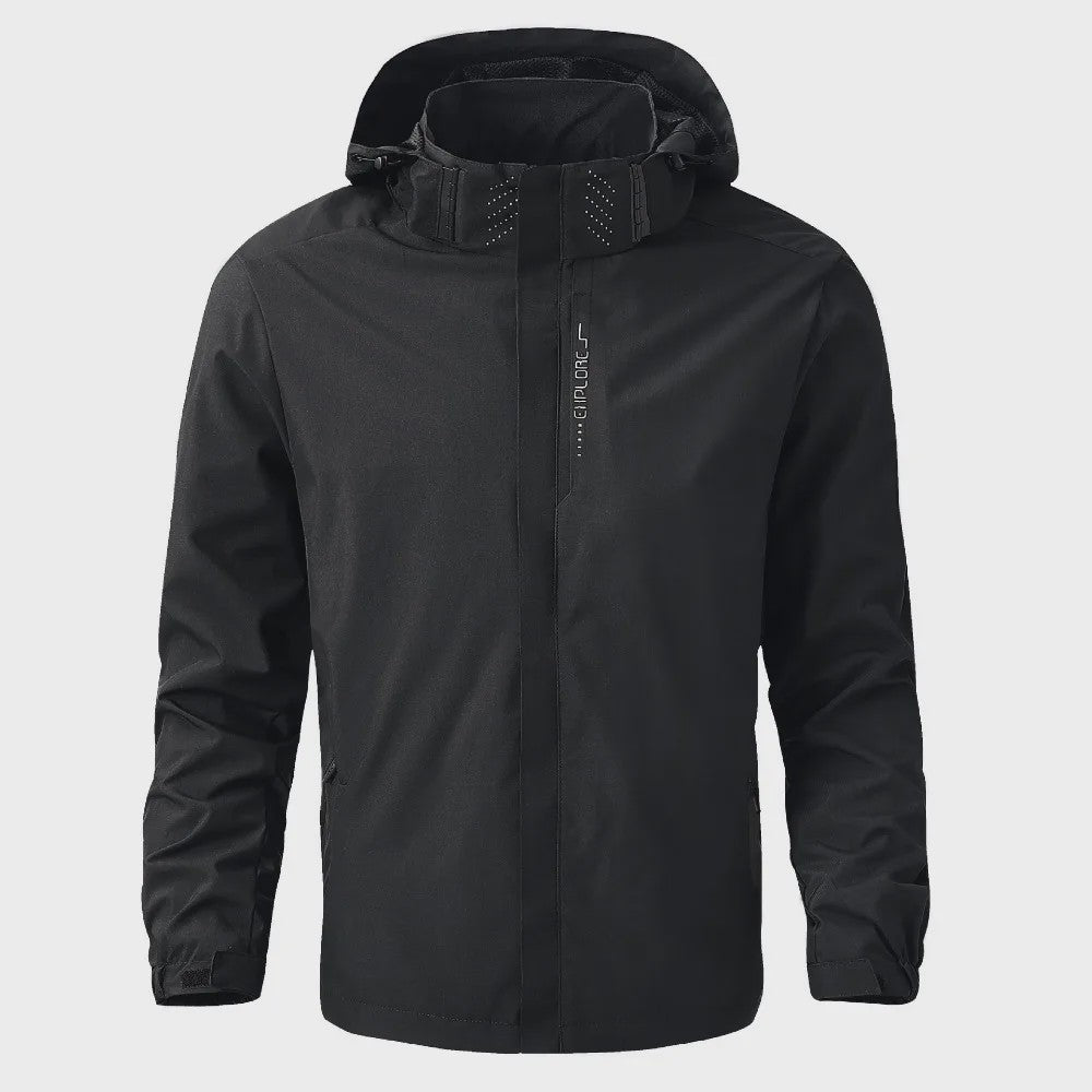 Lichtgewicht Heren Waterdichte Regenjas met Capuchon - Outdoor, Wandeljas, Winddicht
