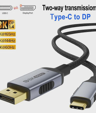 8K USB-C naar DisplayPort Kabel (DP 1.4) - 8K@60Hz, 4K@120Hz/240Hz - Bidirectioneel