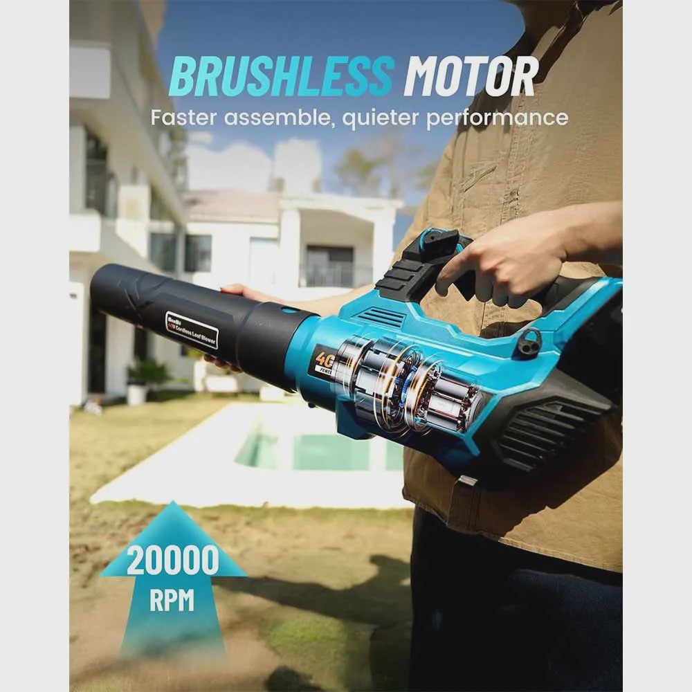 Seesii 40V Accu Bladblazer - Krachtige 680CFM Turbo Blower met Dubbele Batterij & Makita Compatibiliteit