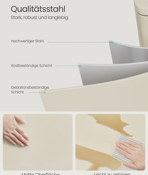 50L Keukenprullenbak met Voetpedaal, Soft Close & Uitneembare Binnenemmer