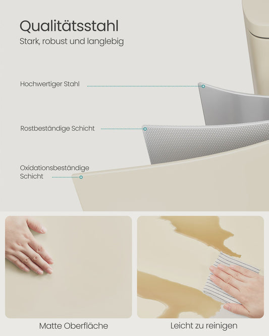 50L Keukenprullenbak met Voetpedaal, Soft Close & Uitneembare Binnenemmer