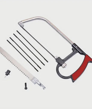 8-in-1 Multifunctionele Handzaag Kit met 6 Zaagbladen voor Metaal, Hout en Glas