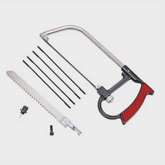 8-in-1 Multifunctionele Handzaag Kit met 6 Zaagbladen voor Metaal, Hout en Glas