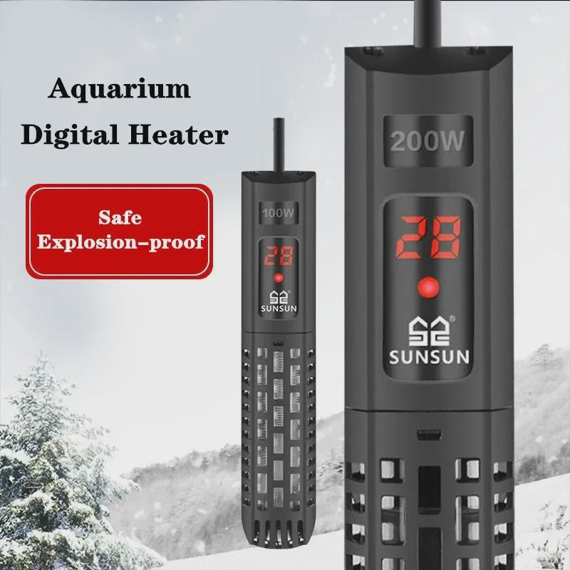 Aquarium Verwarmer met LCD Display - Instelbare Temperatuur & Thermostaat
