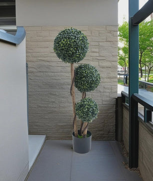 Kunstplant Topiary Boom 90cm met Buxusbollen in Pot - Decoratieve Tuin en Huisplant