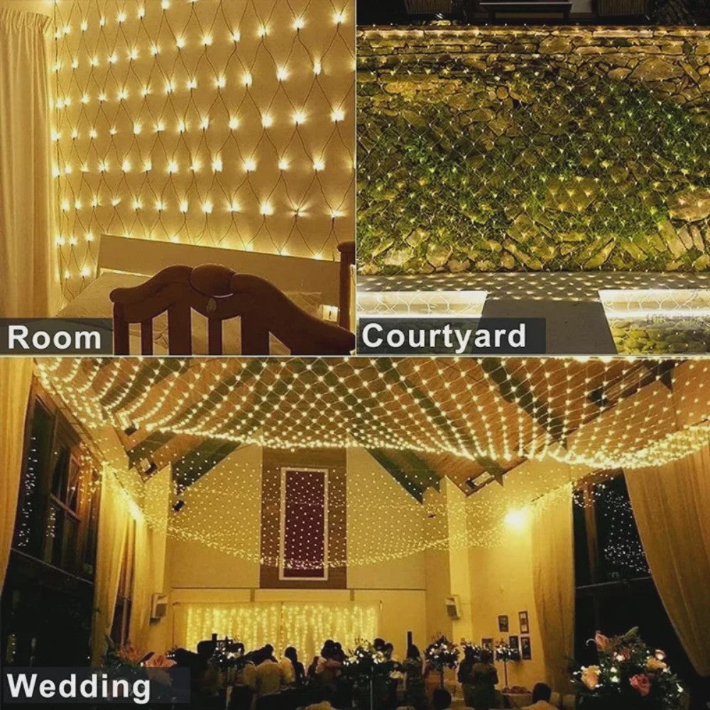 LED Net Verlichting 1.5x1.5M tot 8x10M - Sfeervolle Tuin & Feestdecoratie