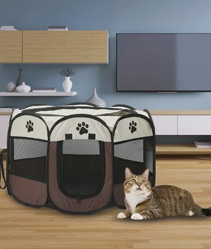 Draagbare Opvouwbare Pet Tent - Octagonale Puppy Kennel & Kattenren