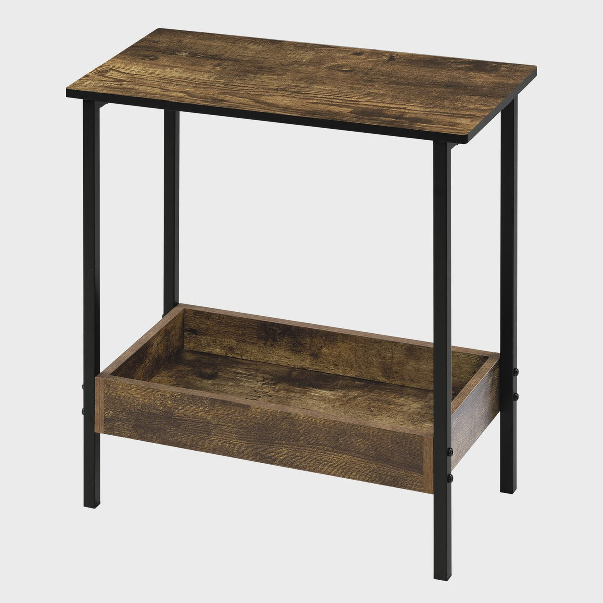 Stijlvolle Bijzettafel met 2 Niveaus en Opbergruimte - Perfect voor Woonkamer of Slaapkamer