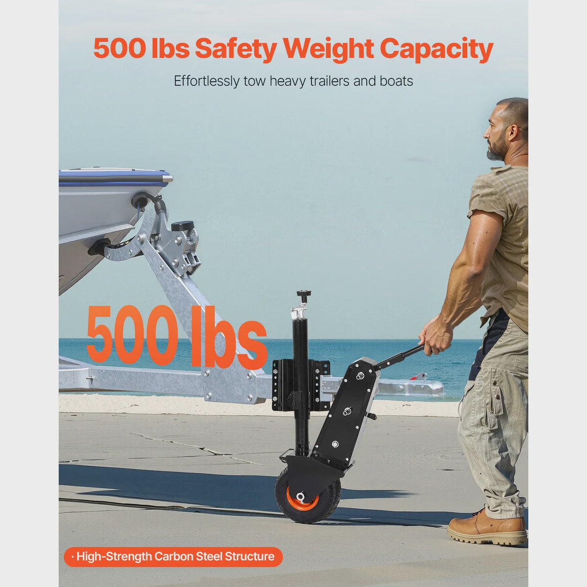 Veelzijdige Boot & Trailer Dolly 500lbs - Verstelbaar 13-23.2 inch - Handmatig of Elektrisch