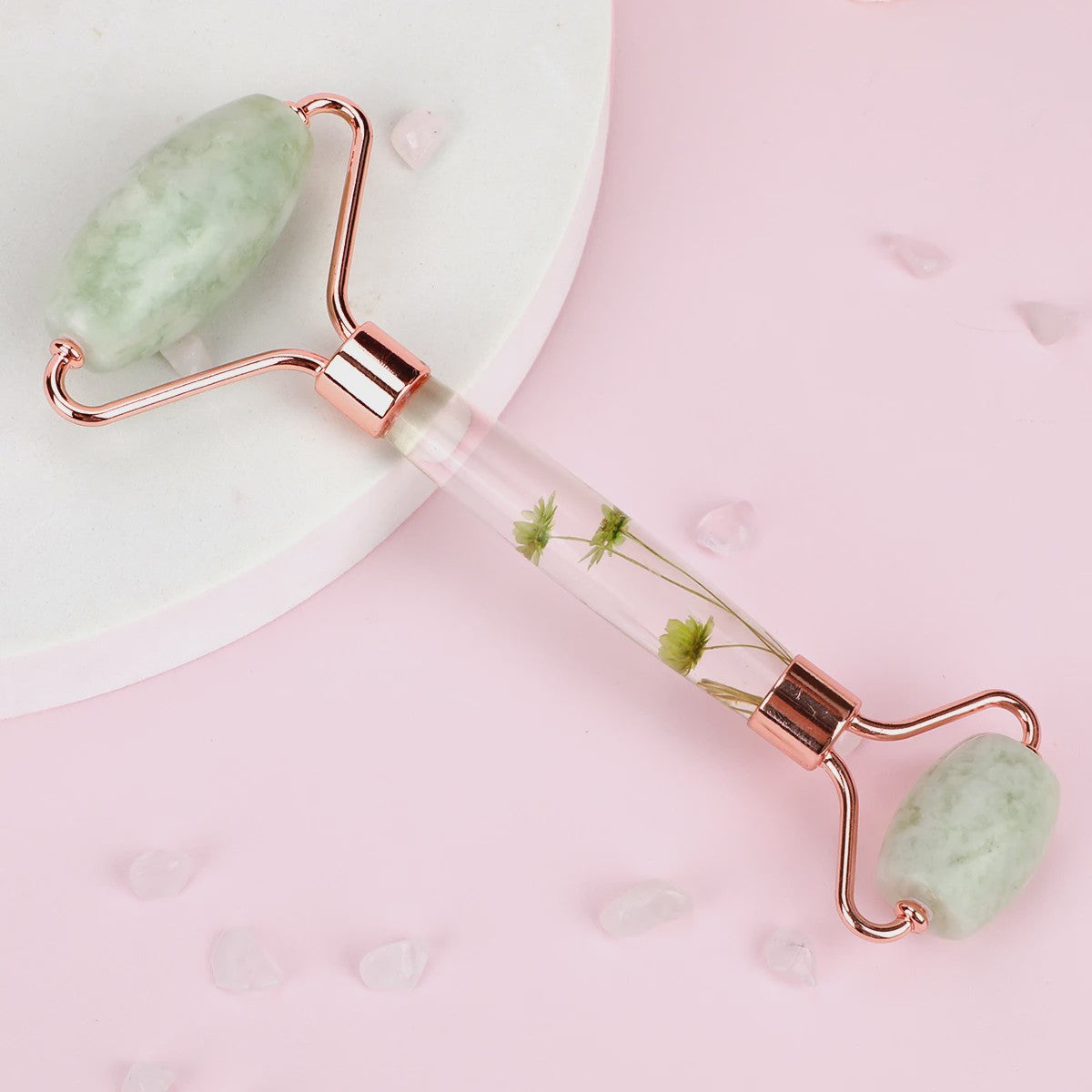 Natuurlijke Jade Roller Gezichtsmassager - Huidverzorging & Ontspanning