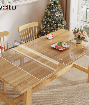 WOLTU Kristalhelder Transparant Tafelzeil 2mm Dik - Waterdichte Beschermhoes voor Eettafel & Bureau