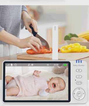 5 Inch Video Babyfoon met Camera, Temperatuursensor, Nachtmodus en Tweeweg Audio