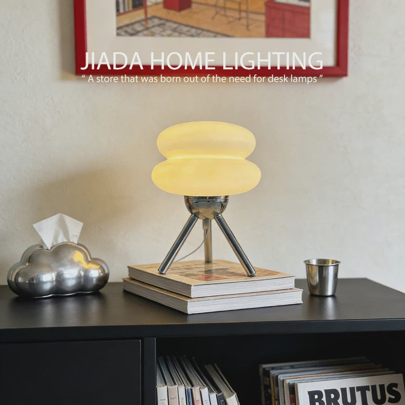 Vintage Glazen Tafellamp - Stijlvolle Decoratie voor Slaapkamer & Nachtkastje