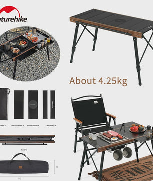 Naturehike IGT Modulaire Aluminium Vouwtafel - Snel Opzetbaar voor Camping & BBQ