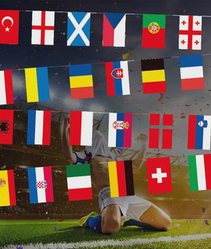 Vlaggenlijn Europa 2026 - Diverse Nationale Vlaggen voor Feestelijke Decoratie