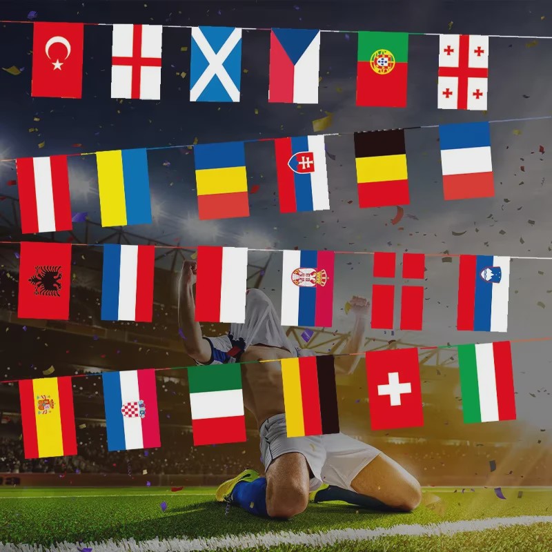 Vlaggenlijn Europa 2026 - Diverse Nationale Vlaggen voor Feestelijke Decoratie