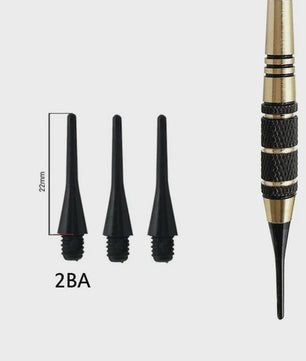 Set van 3 Professionele Soft Darts (18g) met Messing Barrels, Zwarte Kleur en Accessoires