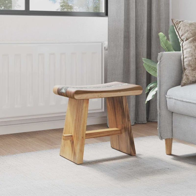 Douchekruk Massief Suar Hout - Natuurlijk Design 50 x 30 x 44 cm