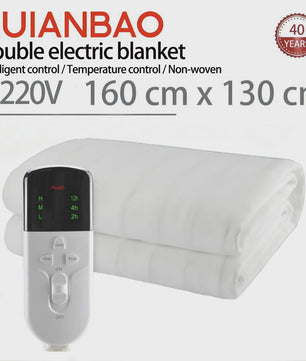 RUIANBAO Elektrische Deken 160x130cm - Verwarmde Deken met Intelligente Temperatuurregeling