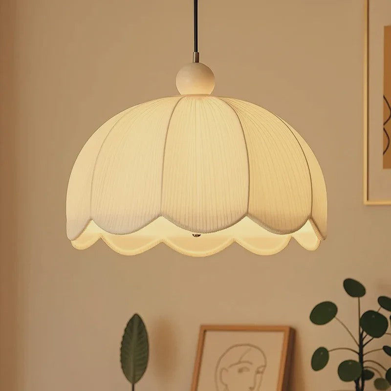 Wabi Sabi Plissé Hanglamp - Japanse Stijl Stoffen Plafondlamp voor Woonkamer, Eetkamer & Slaapkamer