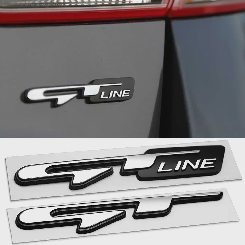 3D GT Line Embleem Badge Sticker - Stijlvolle Auto Accessoire voor Peugeot & Kia
