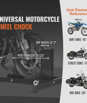 Motorfiets Wielklem Staand - Heavy-Duty Staal - 1800 lbs Capaciteit