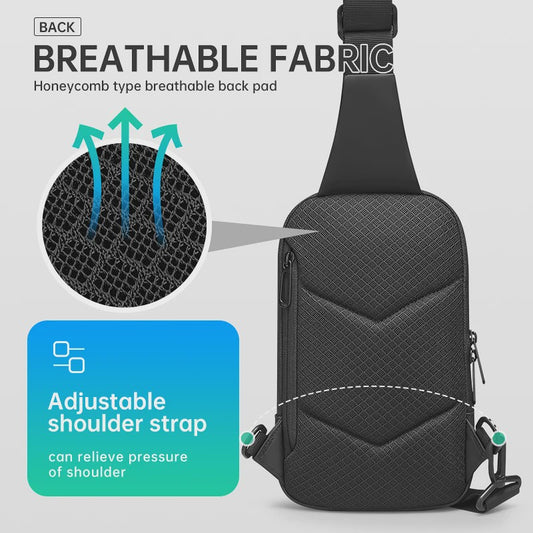 Mark Ryden Heren Sling Bag - Waterafstotend & Anti-diefstal Borstas met 7.9" iPad Vak