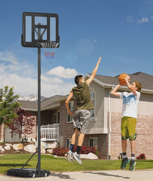 HOMCOM Basketbalpaal Verstelbaar 220-365 cm Zwart - Outdoor Basketbalring