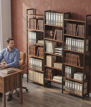 Stellingkast met 17 Vakken en Verstelbare Planken - Metaal Frame Boekenkast