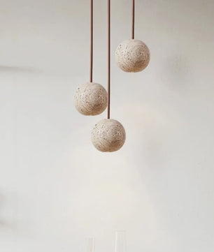 SediaXL LED Hanglamp Travertin Geel Rond - Scandinavisch Design voor Slaapkamer & Nachtkastje