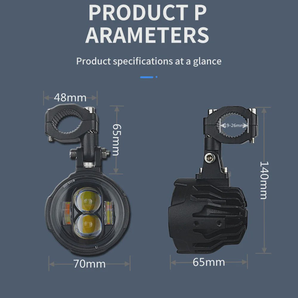 Set van 2x 100W Motor LED Verstralers - Dubbele Kleur & Flitsfunctie