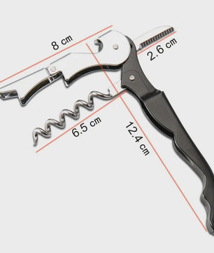 Roestvrijstalen Multifunctionele Kurkentrekker & Flesopener - Zilverkleurig