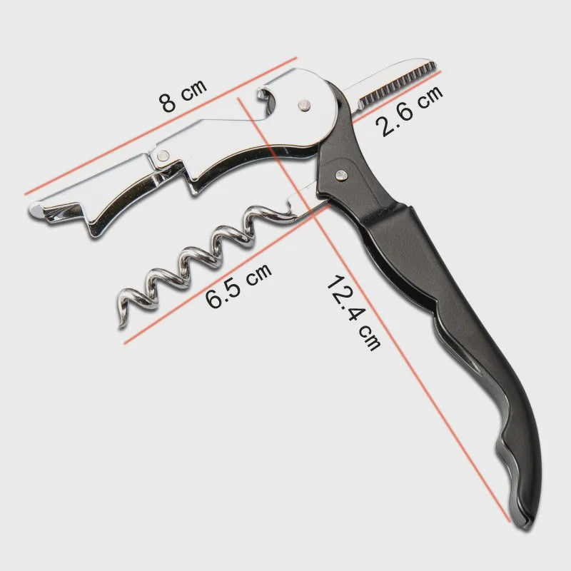 Roestvrijstalen Multifunctionele Kurkentrekker & Flesopener - Zilverkleurig