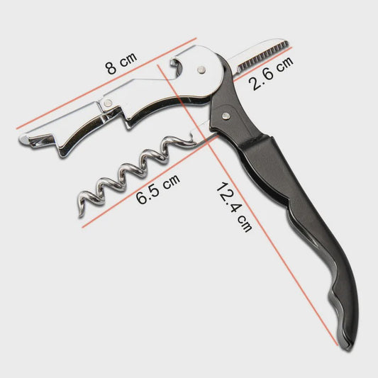 Roestvrijstalen Multifunctionele Kurkentrekker & Flesopener - Zilverkleurig