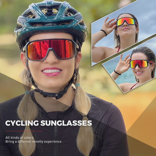 SCVCN Sport Zonnebril - UV400 Bescherming voor Fietsen & Outdoor Activiteiten