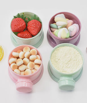 Babydoos Melkpoeder & Snack Container - Gelaagd & Draagbaar