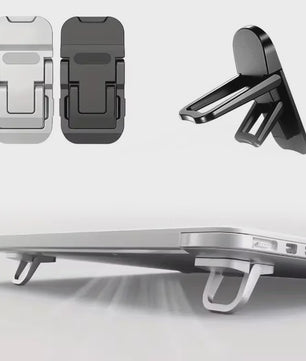 2x Mini Opvouwbare Laptopstandaard - Draagbaar, Verstelbaar & Zelfklevend voor Betere Houding
