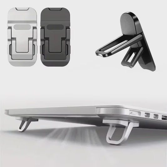 2x Mini Opvouwbare Laptopstandaard - Draagbaar, Verstelbaar & Zelfklevend voor Betere Houding