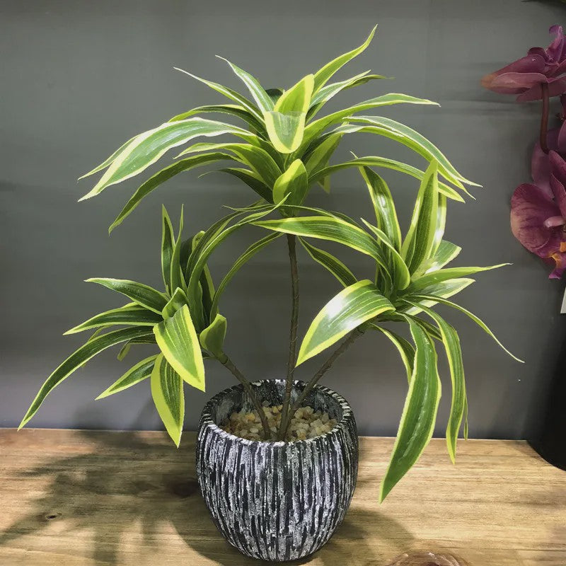 Kunstplant 36cm met 3 Bamboe-achtige Takken - Tropische Decoratie