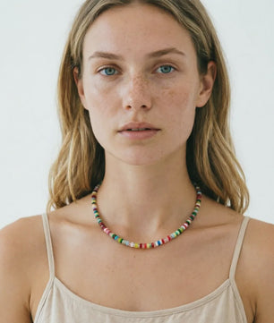 Kleurrijke Kralen Choker Ketting Dames - Boho Zomer Sieraden