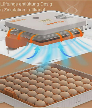 Automatische Broedmachine voor 56 Eieren met LED Candler & Temperatuurregeling