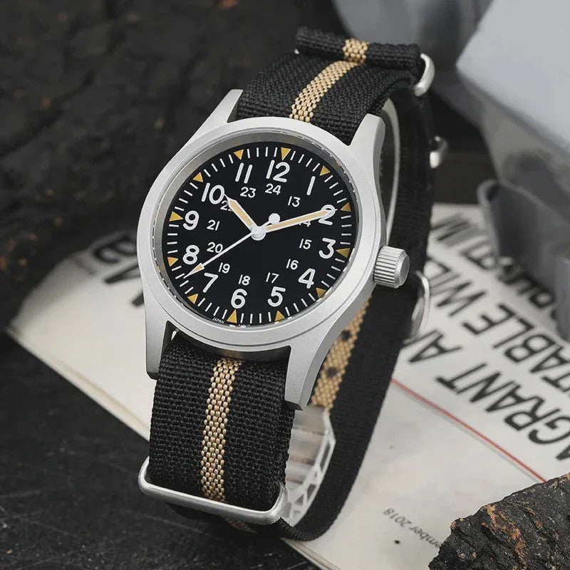 Militado ML05 Herenhorloge 38mm - Vintage Stijl met Miyota Uurwerk & Saffierglas