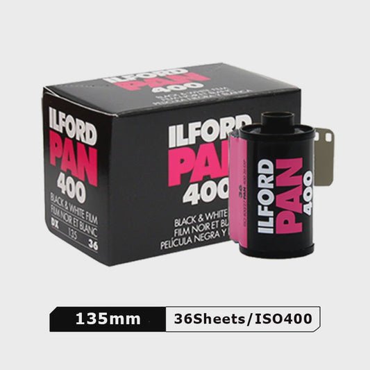 10 Rollen ILFORD PAN 400 Zwart-Wit Film 135mm (36 Exp.)