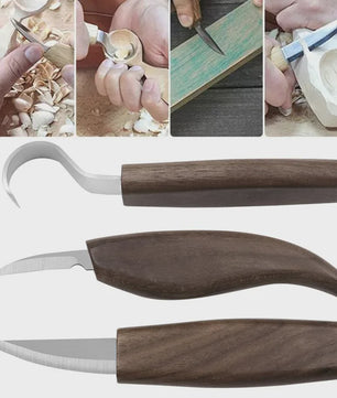 Professionele Houtsnijset met 6 Gereedschappen en Snijbestendige Handschoenen - Ideaal voor DIY Houtbewerking
