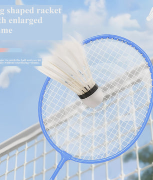 Set van 2 Badmintonrackets Blauw - Macaron Kleur, Foam Grip, Ideaal voor Beginners & Volwassenen