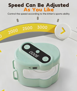 Automatic Interactive Cat Toy Smart Indoor Chase Toy with Remote Control, Bird Sounds & 3-Speed Motion for Hunting Chasing Toys